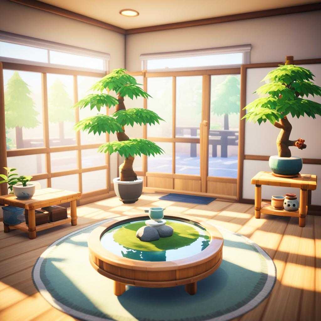 creating japanese living room animal crossing