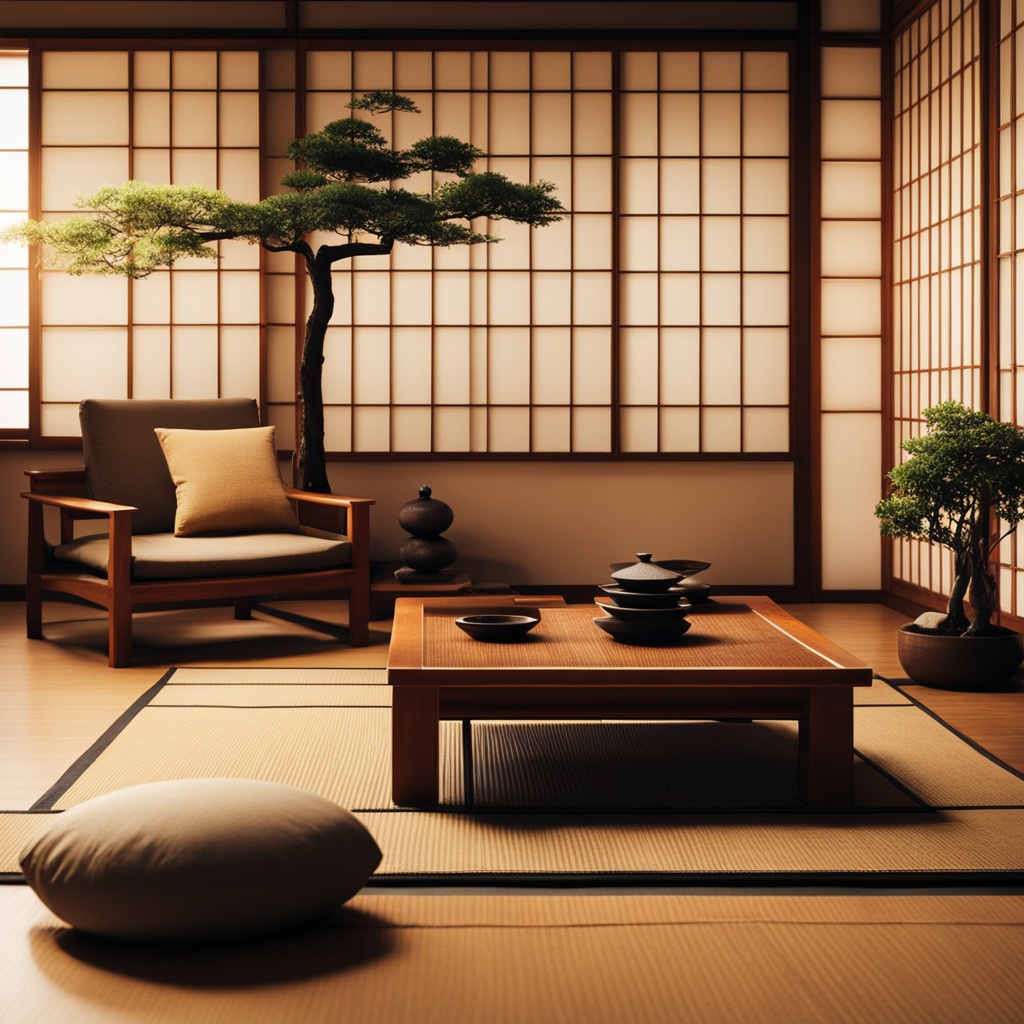 decorative elements in Japanese living room