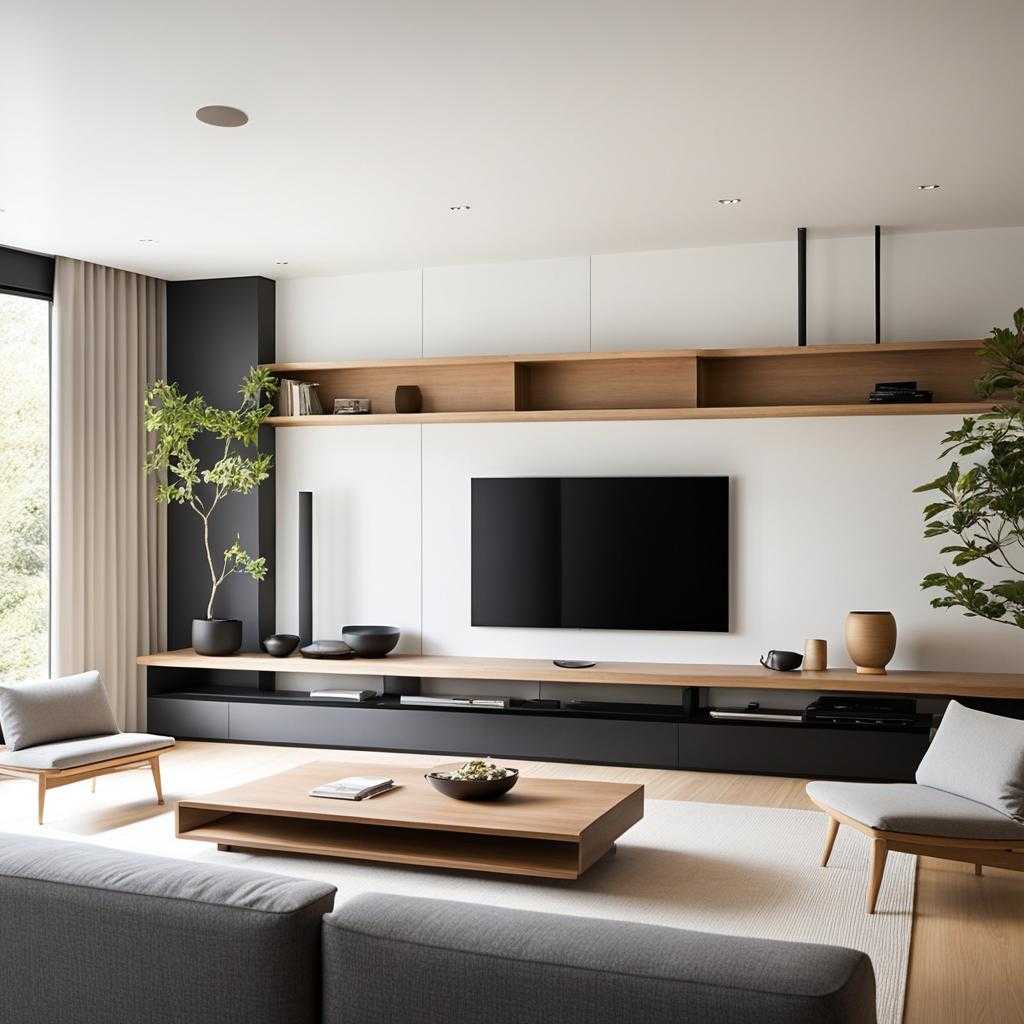 japanese modern living room tv