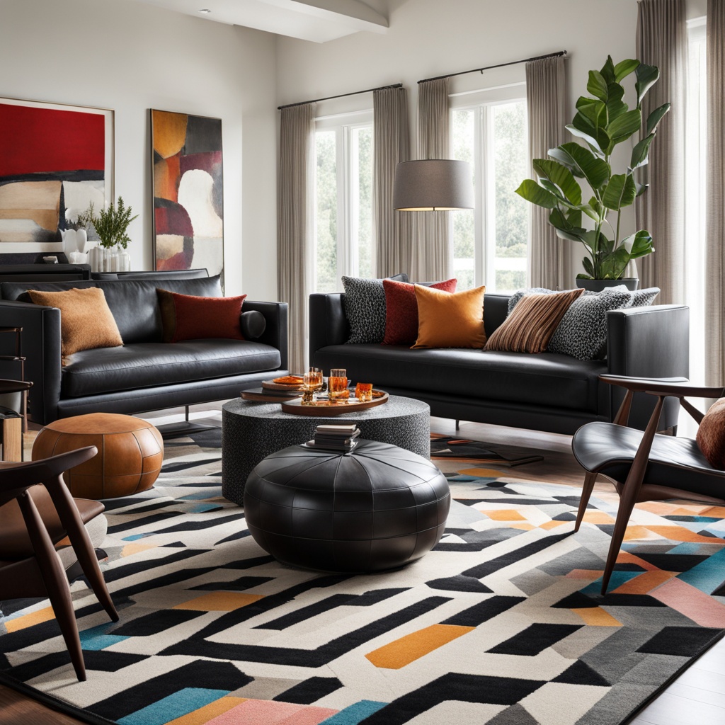 stylish living room rug